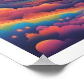Rainbow Night Sky Poster (Ecke)