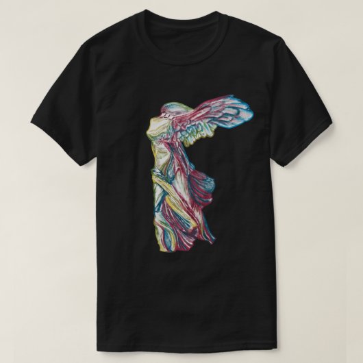 Rainbow Nike Samothrace Skulptur Kunst-Geschichte T-Shirt (Design vorne)