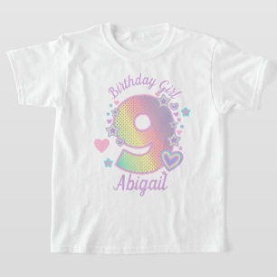 Rainbow Nineth Birthday Girl 9. Iridescent T-Shirt