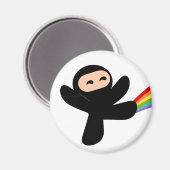 Rainbow Ninja Kick Magnet (Vorderseite/Rückseite)