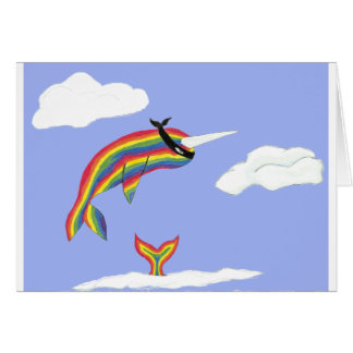 Rainbow Ninja Narwhal, der fliegt