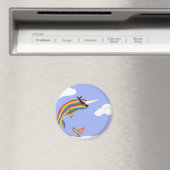 Rainbow Ninja Narwhal, der fliegt Magnet (In Situ (Geschirrspüler))
