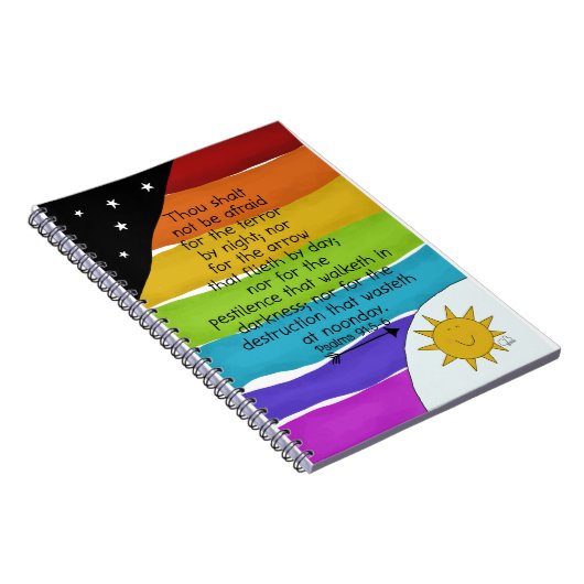 Rainbow Nite and Day Psalms 91:5-6 Notizblock (Rechte Seite)