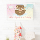 Rainbow Noahs Ark 1. Geburtstags-Taufbecken Banner (Insitu)