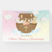 Rainbow Noahs Ark Christening Baptismus Hintergrun Banner (Horizontal)