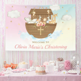 Rainbow Noahs Ark Christening Baptismus Hintergrun Banner