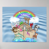 RAINBOW NOAHS ARK KINDERZIMMER DECORATION Poster (Vorne)