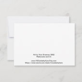 Rainbow Note Card - Wasserfarbe, Originalkunst Dankeskarte (Rückseite)