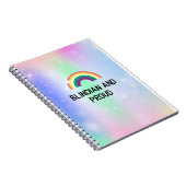 Rainbow-Notebook, blindian und stolz Notizblock (Rechte Seite)