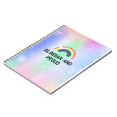 Rainbow-Notebook, blindian und stolz Notizblock (Linke Seite)