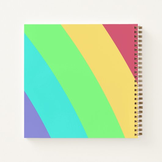 Rainbow-Notebook-Spiel Dalgona Notizblock (Rückseite)