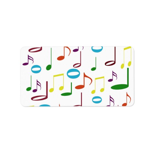 Rainbow Notes-Label Adressaufkleber (Vorne)