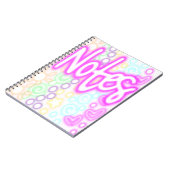 Rainbow “Notes” Notebook – Neon Pastel Aesthetic Notizblock (Linke Seite)