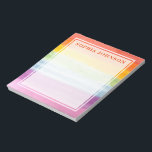 Rainbow-Notes Notizblock<br><div class="desc">Freuen Sie sich auf ein individualisierbares Notizblock mit einem Aquarelluntergrund.</div>