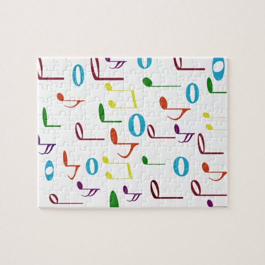 Rainbow Notes Puzzle (Horizontal)