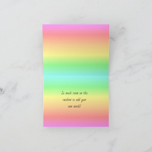 Rainbow-Notizkarte (Innenseite)