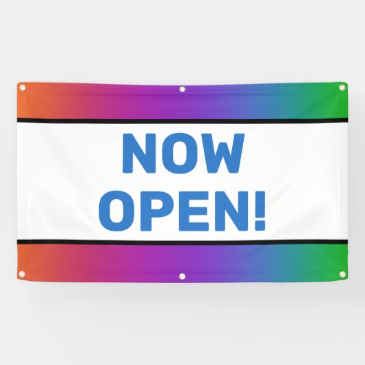 Rainbow Now Open Banner (Horizontal)
