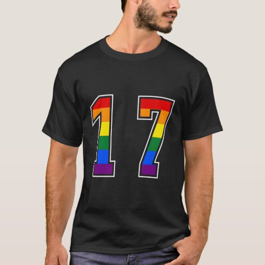 Rainbow Number 17 Team Junior Numbered Uniform T-Shirt (Vorderseite)