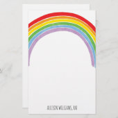 Rainbow Nurname Briefpapier (Vorne/Hinten)