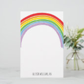 Rainbow Nurname Briefpapier (Stehend Vorderseite)