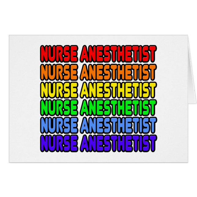 Rainbow Nurse Anästhesist (Vorderseite (Horizontal))