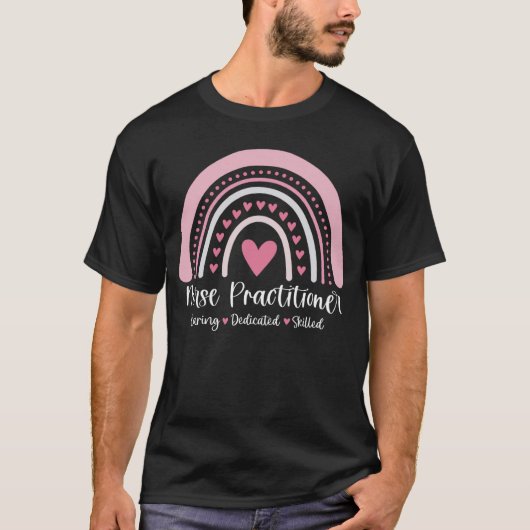 Rainbow Nurse Practitioner NP Medizinischer Pflege T-Shirt (Vorderseite)
