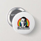 Rainbow Obama - LGBT-Politik - Button (Vorne & Hinten)
