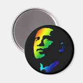 Rainbow-Obama-Magnet Magnet (Vorderseite/Rückseite)