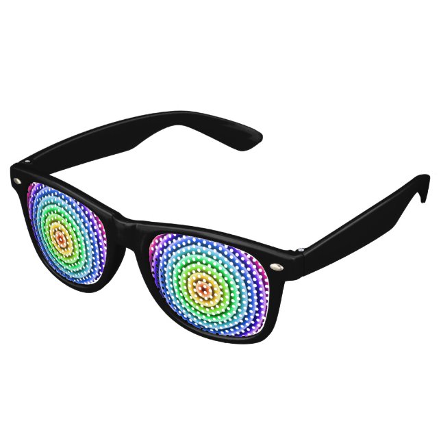 Rainbow-Objektive Partybrille (Schrägansicht)
