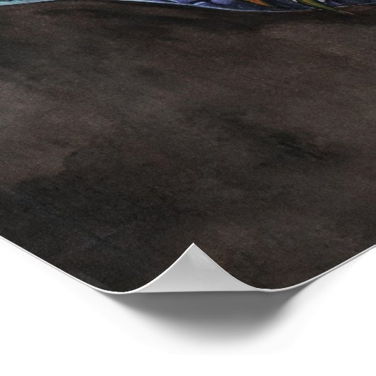 Rainbow Obsidian Dragon von Portia St Luke Poster (Ecke)