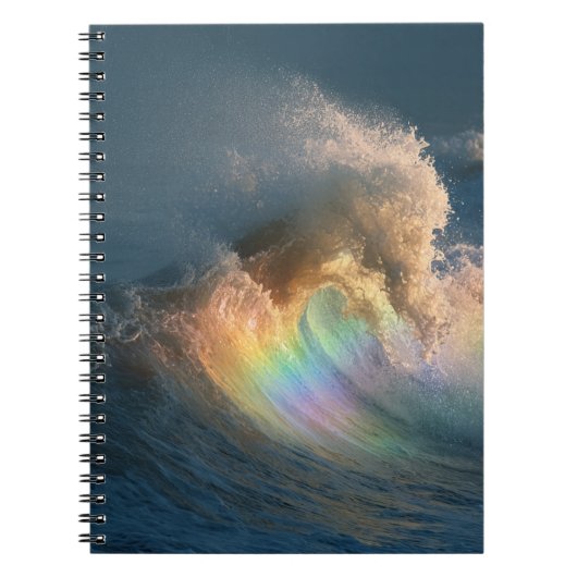 Rainbow Ocean Wave Nature Notebook Notizblock (Vorderseite)