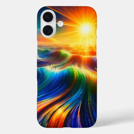 Rainbow Ocean Wave Phone Case (Rückseite)