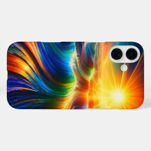 Rainbow Ocean Wave Phone Case (Rückseite (Horizontal))