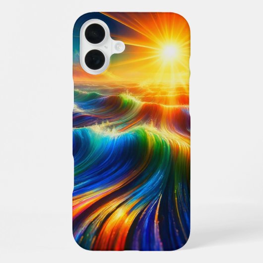 Rainbow Ocean Wave Phone Case iPhone Hülle (Rückseite)