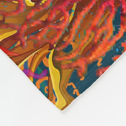 Rainbow Octopus Fleece Blanket (Ecke)