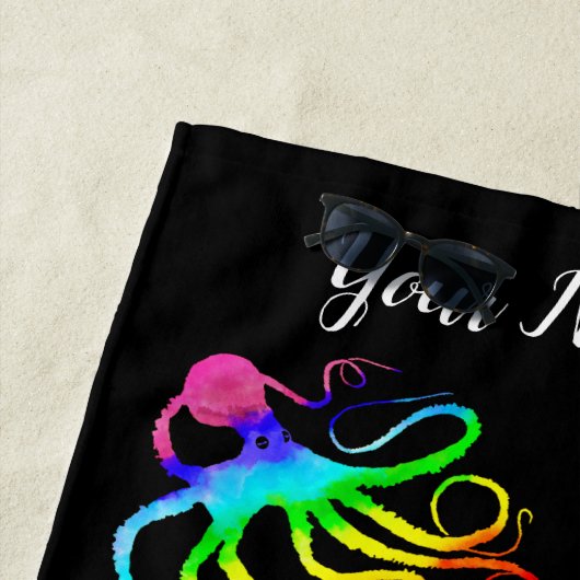Rainbow Octopus - Strandtuch (Beispiel)