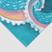 Rainbow Octopus tentacles Kraken Aquamarine Wasser Seidenpapier (Ausschnitt)