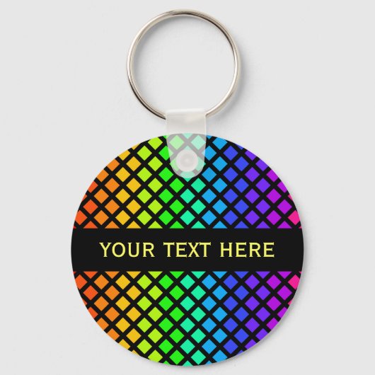 Rainbow of Diamonds custom key chain Schlüsselanhänger (Vorderseite)