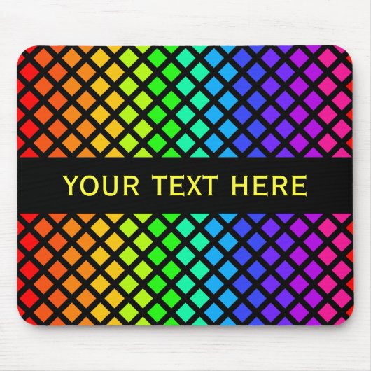 Rainbow of Diamonds custom mousepad (Vorne)