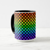 Rainbow of Diamonds Tasse - wählen Sie Stil & Farb (Vorderseite Links)
