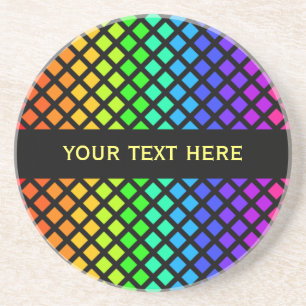 Rainbow of Diamonds Untersetzer, anpassen Getränkeuntersetzer