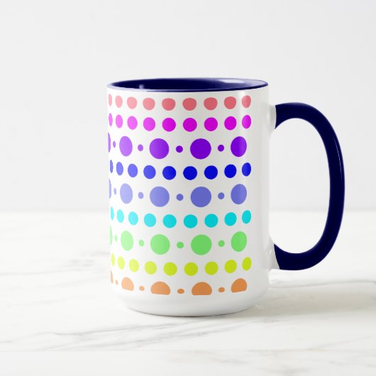 Rainbow of Dots Tasse - Wählen Sie Ihren Stil & Ih (Rechts)