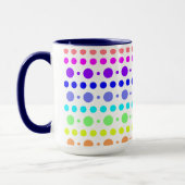 Rainbow of Dots Tasse - Wählen Sie Ihren Stil & Ih (Links)
