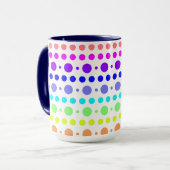 Rainbow of Dots Tasse - Wählen Sie Ihren Stil & Ih (Vorderseite Links)