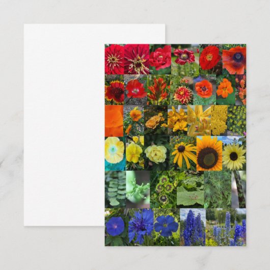 Rainbow of Flowers Mitteilungskarte (Vorne/Hinten)