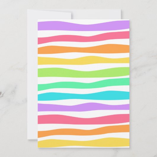 Rainbow of Fun Birthday Einladung (Rückseite)