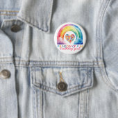 Rainbow of Fun Birthday Girl Button (Beispiel)