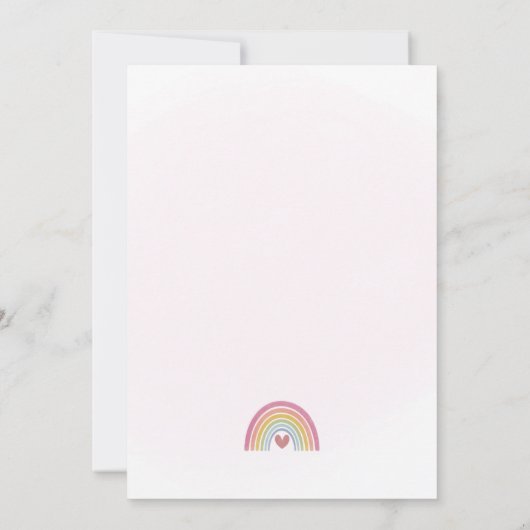 Rainbow of Fun Birthday Party Einladung helle Farb (Rückseite)