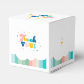 Rainbow of Fun Birthday Party Theme Geschenkschachtel (Rückseite)