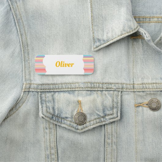 Rainbow of Fun Birthday Party Theme Guest T - Shir Namensschild (Beispiel)